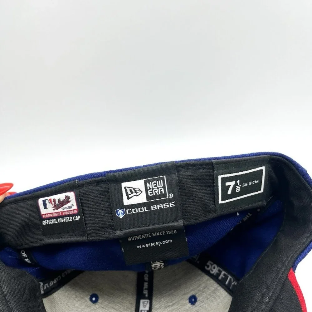 New Era 59fifty Philadelphia Phillies Red & Blue Fitted Cap Hat 7 1/8 MLB - Picture 7 of 10